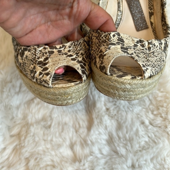Coach Maritza Snake Espadrille Wedge Sandals - Picture 6 of 10